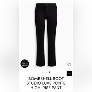 Torrid Bombshell Black pointe bootcut work pants